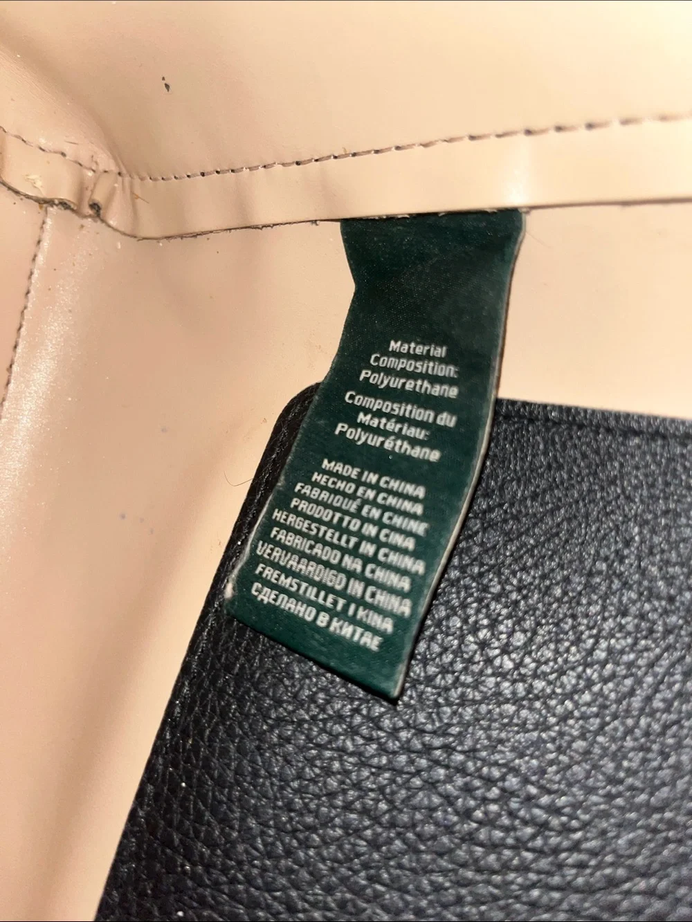 Lauren Ralph Lauren Black Tote Bag with Front Zip Pocket